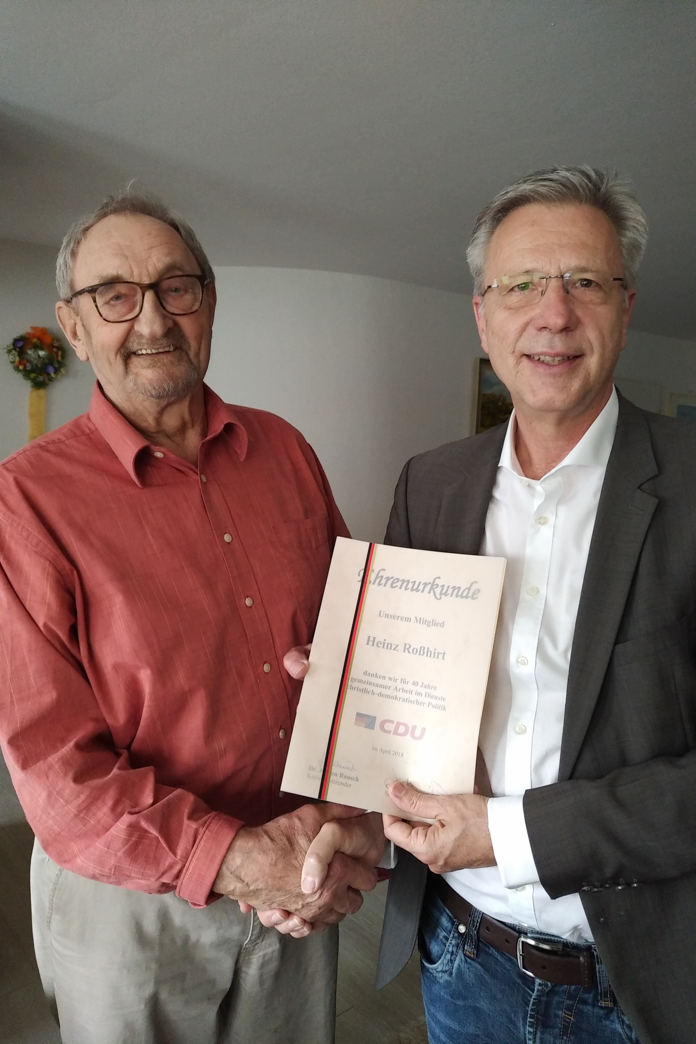 von links: Heinz Roßhirt, Günter Dußmann